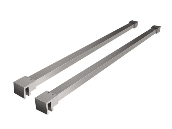Slim set stabilisatiestangen 120 cm voor vrijstaande inloopdouches geborsteld staal 203462