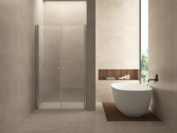 Lagos pendeldeur in nis 1000 x 2000 x 6 mm nano helder glas/chroom 203822