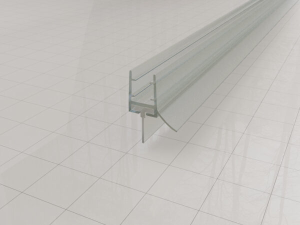 Rubberen waterkering 200 x 0,6 cm transparant 205060