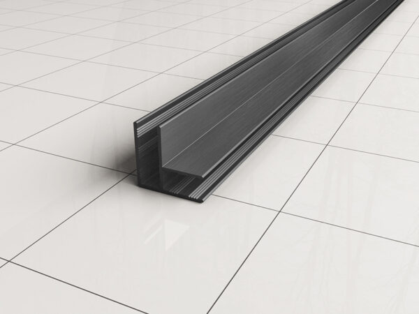 Slim hoekprofiel 2000 x 10 mm gunmetal 206130