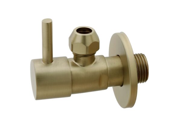 Minimal hoekstopkraan 1/2" x 3/8" of knel 10 mm geborsteld messing 223619
