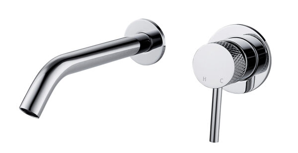 Ribbd eenhendel wastafelkraan inbouw compleet chroom 295330
