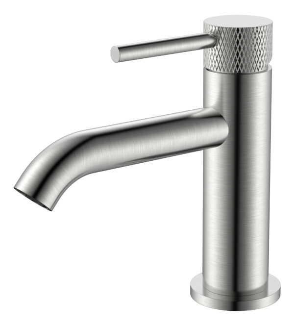 Ribbd fonteinkraan 1/2" geborsteld staal 295371