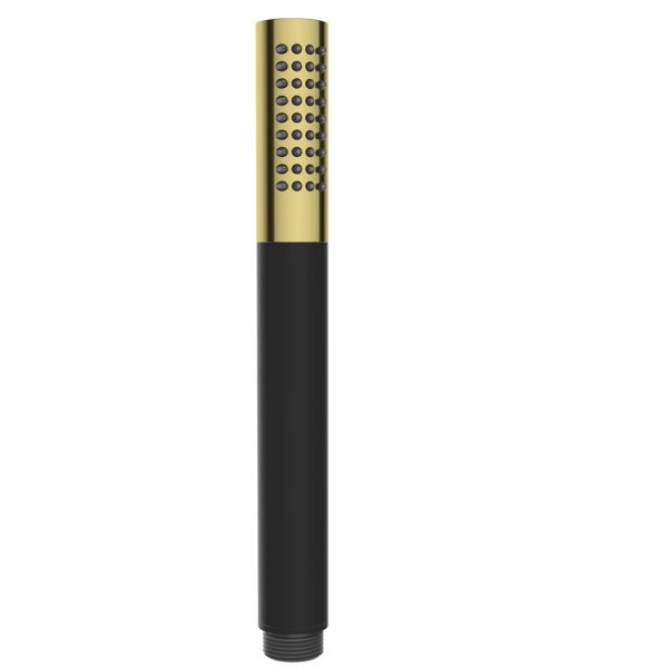 UniMatch staafhanddouche 1 stand geborsteld messing/mat zwart 296902