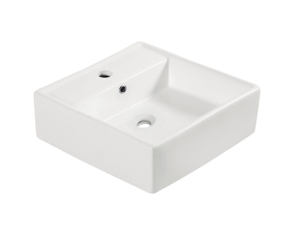Larx waskom 38,5 x 38,5 x 13 cm keramiek glans wit 323405