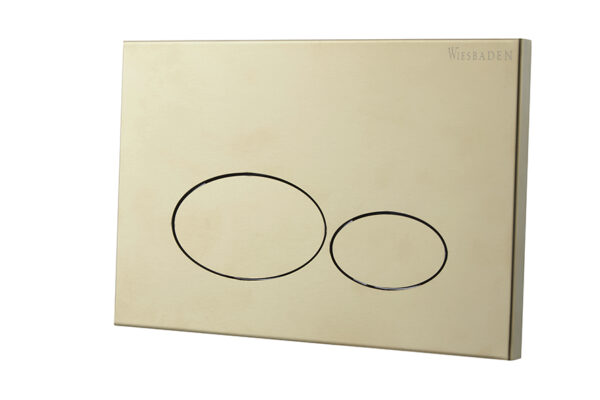 X32 Metal drukplaat voor inbouwreservoir geborsteld messing 324675