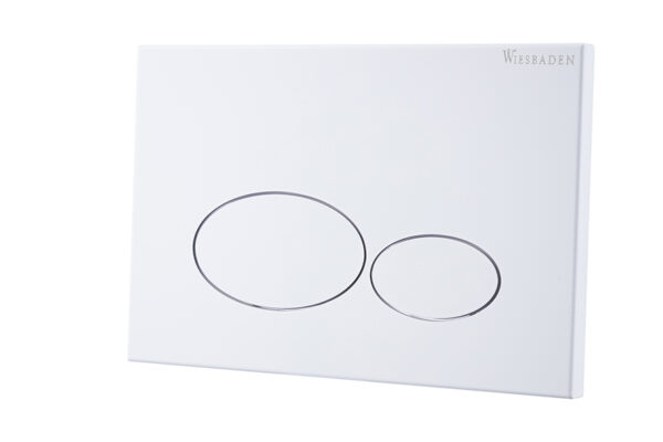 X32 Metal drukplaat voor inbouwreservoir mat wit 324678