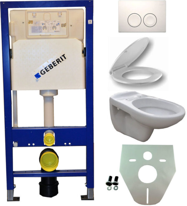 Geberit UP 100 +Neptunus WC+ Nept.zitt.+ Delta 25 wit 324897