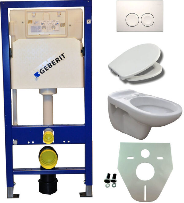 Geberit UP 100 +Neptunus WC+ Ultimo zitt.+ Delta 25 wit 324898