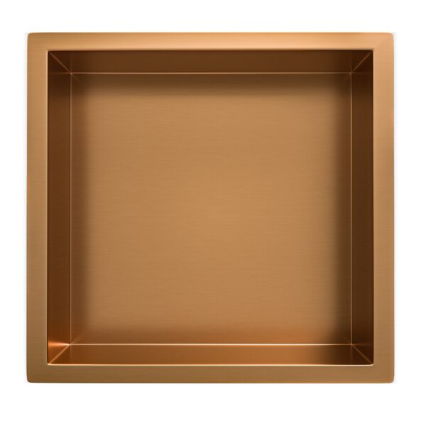Demis inbouwnis 30 x 30 x 10 cm geborsteld brons koper 332162