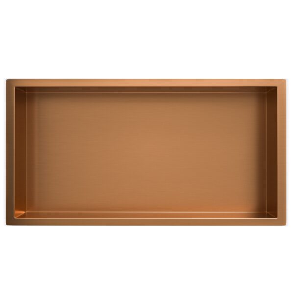 Demis inbouwnis 30 x 60 x 10 cm geborsteld brons koper 332163