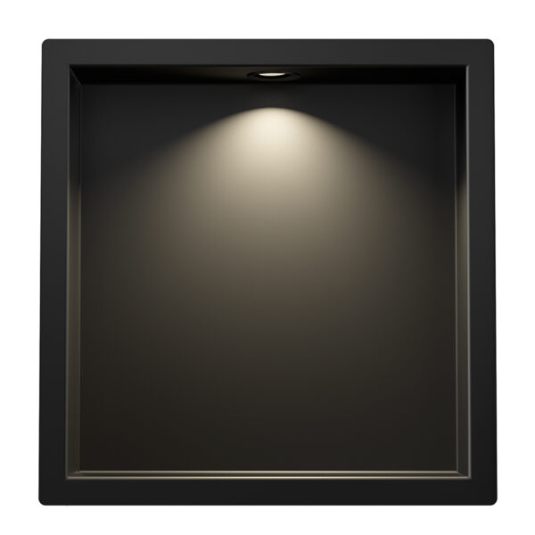 Demis inbouwnis met LED 30 x 30 x 7 cm mat zwart 332167