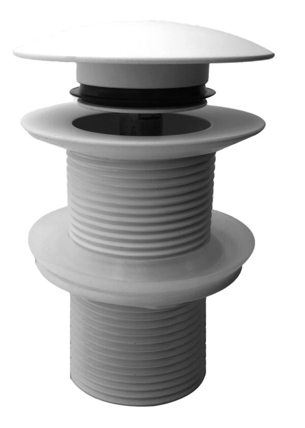 UniMatch clickwaste afvoerplug verlengd 5/4" mat wit 334451