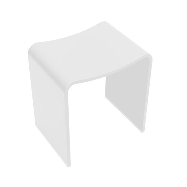 Zita kruk 40 x 30 x 42,5 solid surface mat wit 364010