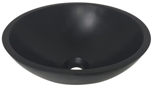 Valerie waskom rond 43 x 13 cm solid surface mat zwart 364073