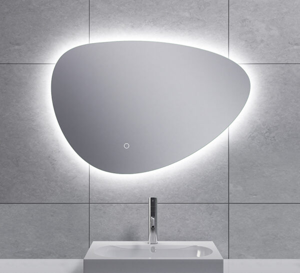 Uovo spiegel ovaal met LED, dimbaar en spiegelverwarming 70 cm 384163