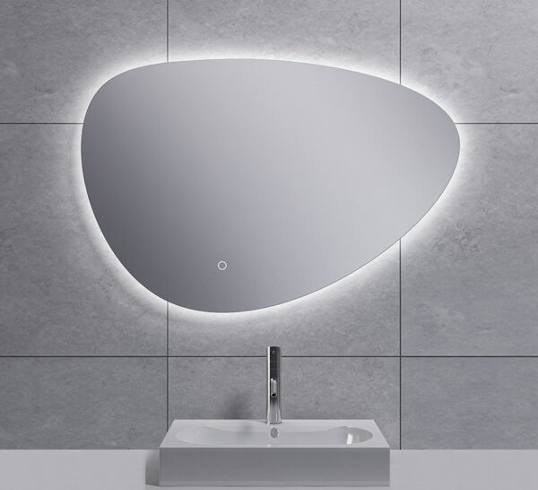 Uovo spiegel ovaal met LED, dimbaar en spiegelverwarming 80 cm 384164