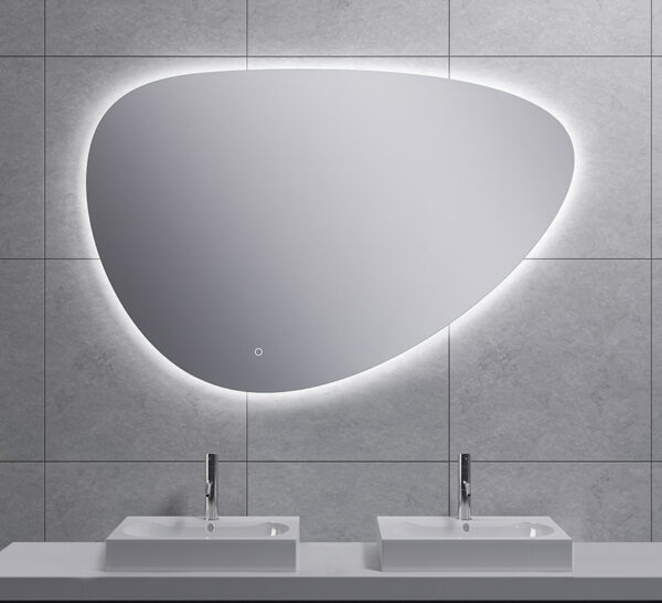 Uovo spiegel ovaal met LED, dimbaar en spiegelverwarming 120 cm 384167