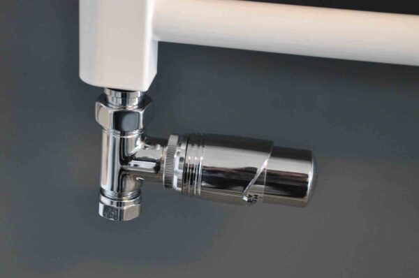 Luxe therm. rad. aansluitset recht chroom 433533
