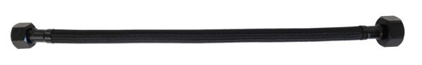 Flexibele aansluitslang nylon 1/2" x 3/8" 30 cm mat zwart 523968