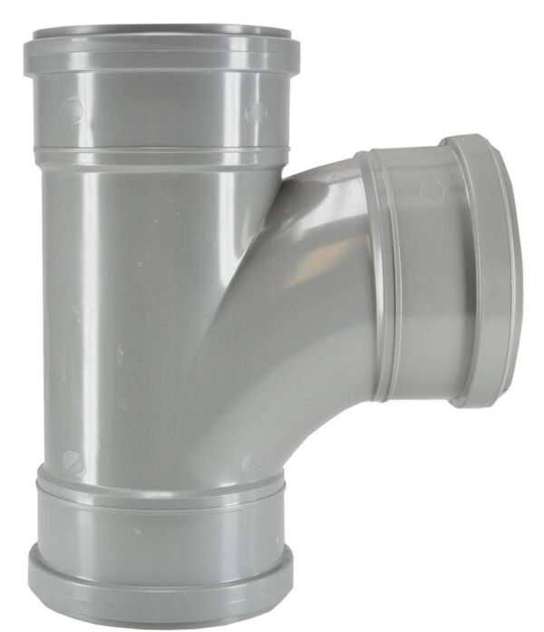 T-stuk 3 x manchet 110 mm 90 graden PVC 622260