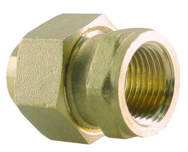 Messing soldeer 3-delige rechte koppeling 3/4"binnen x 22 693626