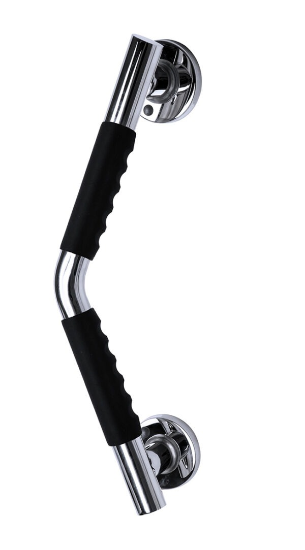 Ridder Ken hoekbadgreep met softgrip 43 cm chroom/zwart 731326