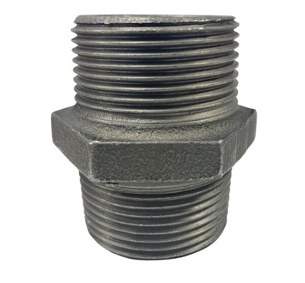 280 Malleable dubbele nippel 1/4" zwart 583551