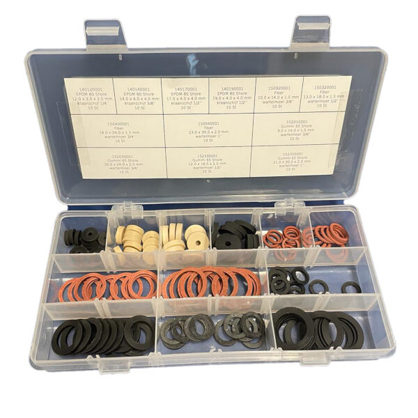 Fiber- en rubberringen assorti - 120 stuks 101200