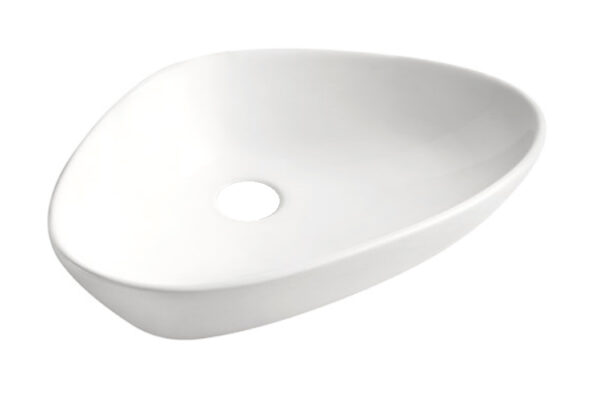 Elite waskom rond 58,5 x 39 x 14 cm keramiek glans wit 18093