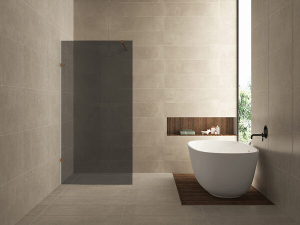 Less inloopdouche 800 x 2000 x 8 mm nano rookglas glas/geborsteld brons koper 203135