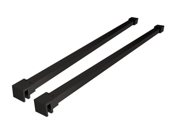Slim set stabilisatiestangen 120 cm voor vrijstaande inloopdouches mat zwart 203461