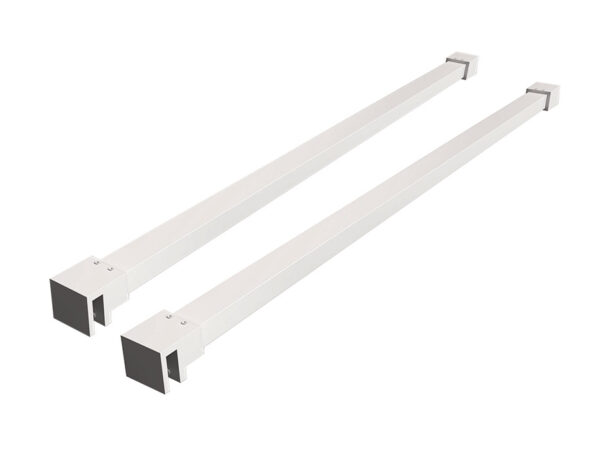 Slim set stabilisatiestangen 120 cm voor vrijstaande inloopdouches mat wit 203463