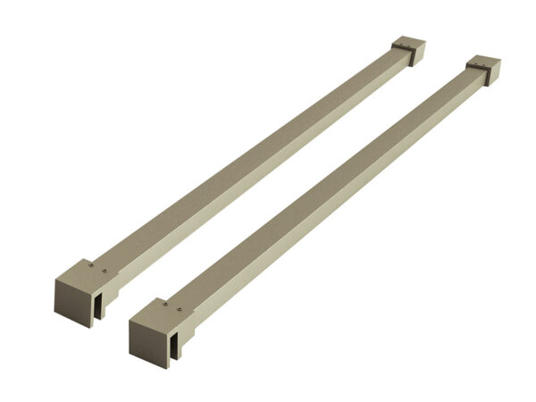 Slim set stabilisatiestangen 120 cm voor vrijstaande inloopdouches geborsteld messing 203464