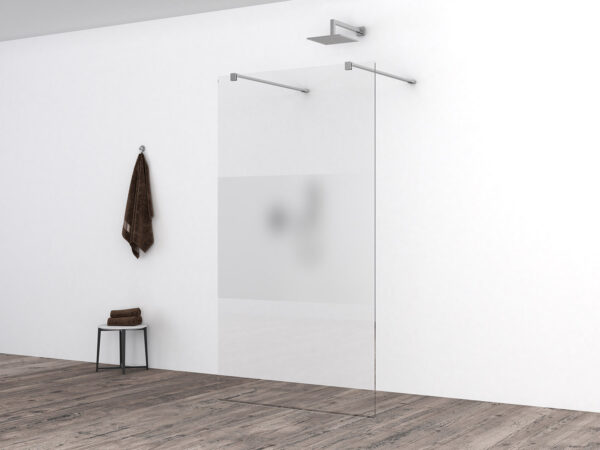 Slim glasplaat 1000 x 2000 x 8 mm nano helder glas met melkglas middenband 203476