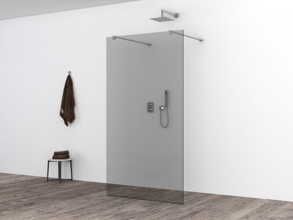 Slim glasplaat 800 x 2000 x 8 mm nano rookglas 203479