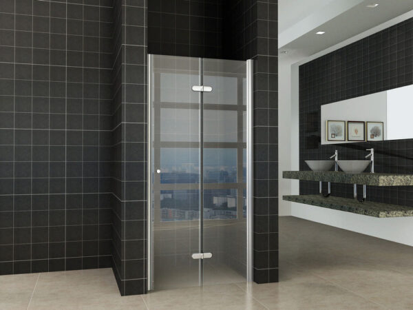 Maki nisdeur vouwbaar rechts 800 x 2000 x 8 mm nano helder glas/chroom 203721