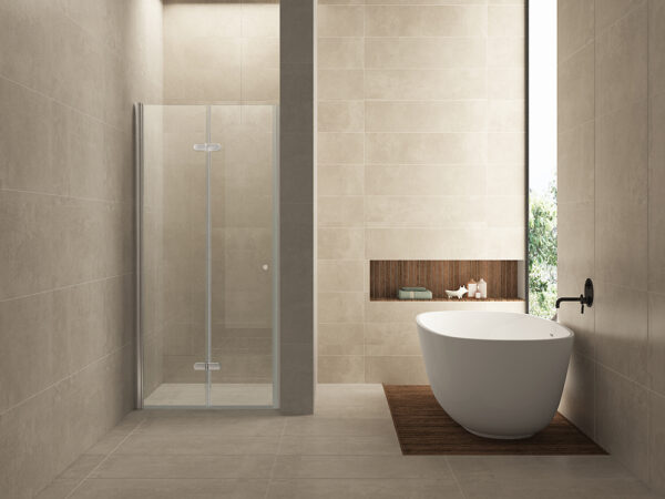 Maki nisdeur vouwbaar links 1000 x 2000 x 8 mm nano helder glas/chroom 203724