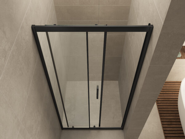 Skyline nis schuifdeur 1000 x 2000 x 8 mm nano helder glas/mat zwart 203730
