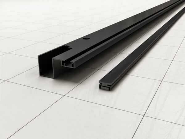 Skyline muurprofiel met magneetstrip voor nisdeur mat zwart 203739