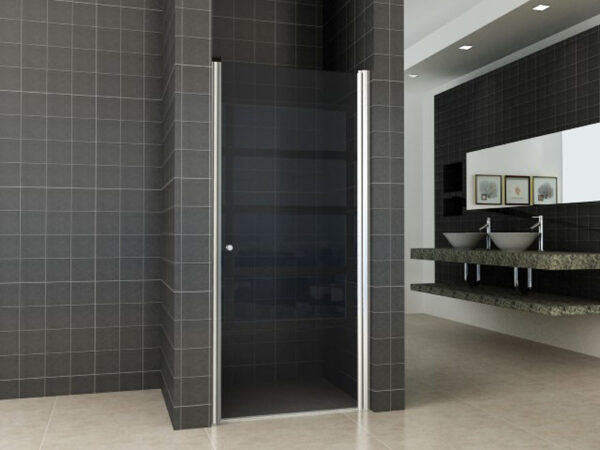 Between nisdeur 900 x 2000 x 8 mm nano rookglas/chroom 203788