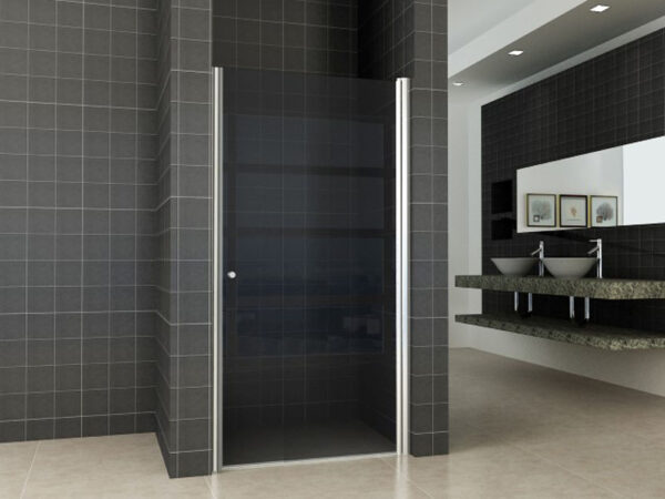 Between nisdeur 1000 x 2000 x 8 mm nano rookglas/chroom 203789