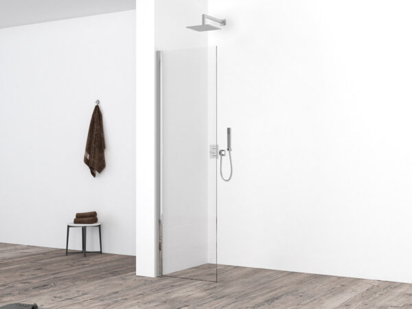 Comfort zijwand met muurprofiel 400 x 2000 x 10 mm nano helder glas/chroom 203816