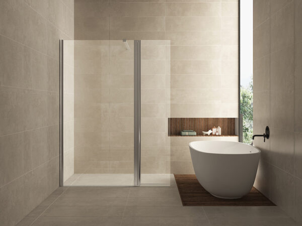 Comfort zijwand draaibaar 300 x 2000 x 10 mm nano helder glas/chroom 203842