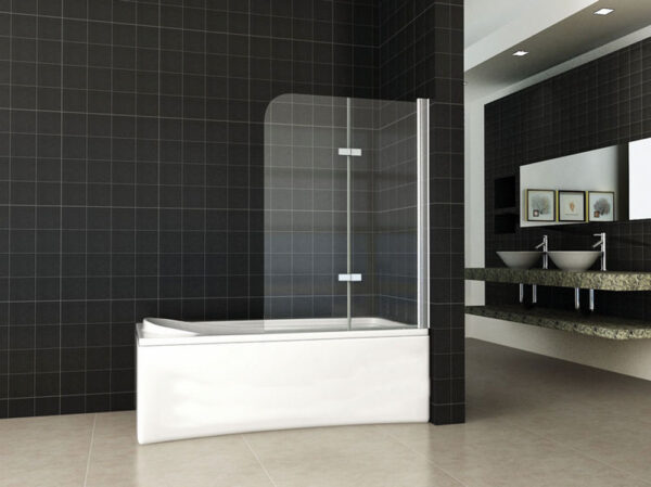 Cinco badwand draaibaar 1000 x 1400 x 6 mm nano helder glas/chroom 203895