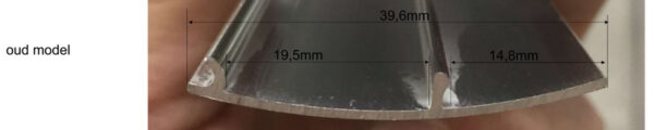 aluminium afdekstrip 200cm wandprofiel type 1 (oud) 206068
