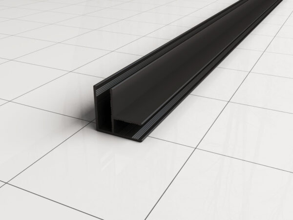Slim hoekprofiel 2000 x 10 mm mat zwart 206126
