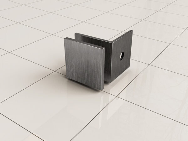 Less glaskoppelingset voor profielloze inloopdouche 2 stuks gunmetal 206166