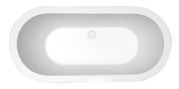 Bianco vrijstaand ligbad 178 x 80 cm acryl glans wit met waste glans wit 213680