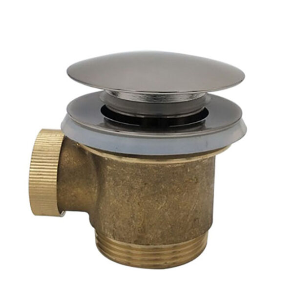 Caral clickwaste afvoerplug vrijstaand bad 1 1/2" geborsteld staal 216006